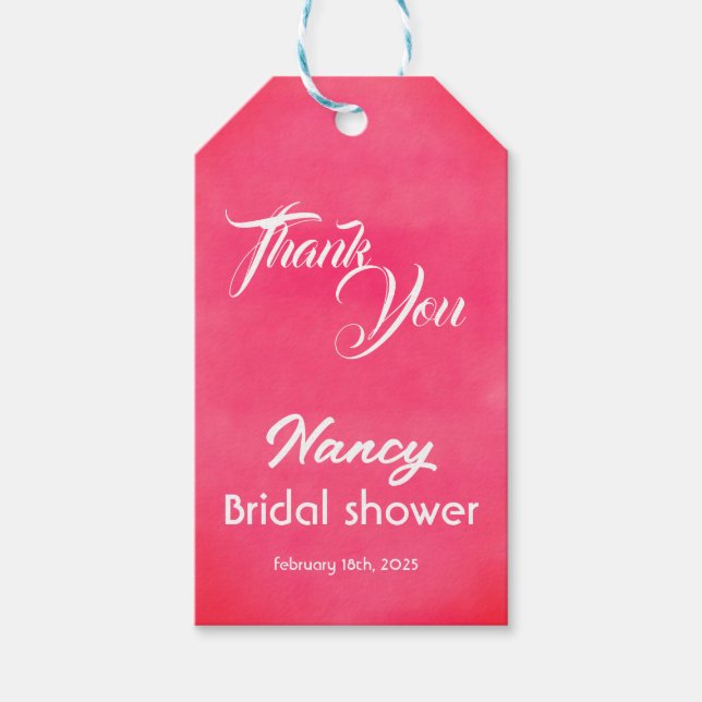 Rosabröllopsfest Presentetikett (Framsidan)