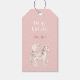 Rosabröstad söta sagovingar klänning enhörning föd presentetikett