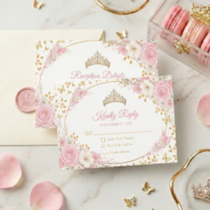 Rosabruden Quinceañera Guld Butterflies OSA Kort