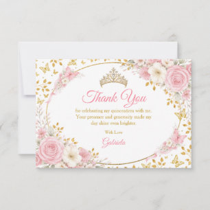 Rosabruden Quinceañera Guld Butterfly Tack Kort
