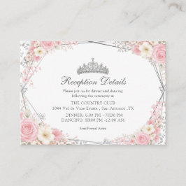 Rosabruden Quinceañera Silverfjäril Tilläggskort