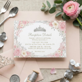 Rosabruden Quinceañera Silverfjäril Tilläggskort