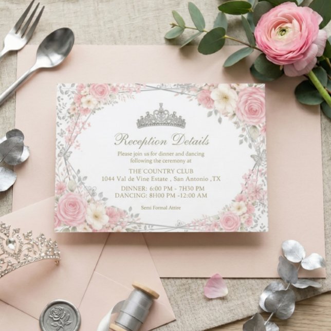 Rosabruden Quinceañera Silverfjäril  Tilläggskort (Skapare uppladdad)