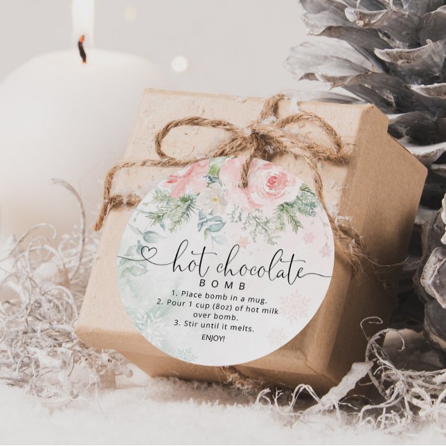 Rosabruna het chokladbomb gåvor etiketter (Skapare uppladdad)