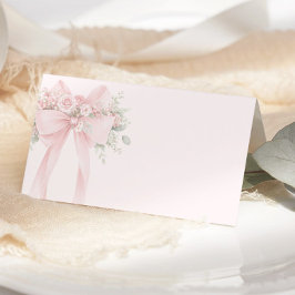 Rosabrunt Coquette-smycke Blommig Placeringskort