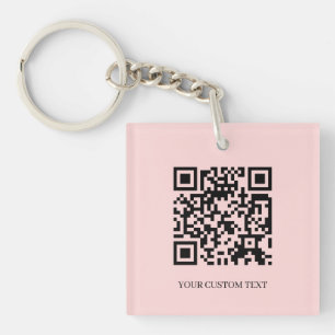 Rosabrunt QR Minimalistisk Anpassad Textdesign