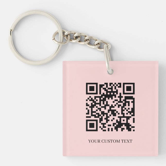 Rosabrunt QR | Minimalistisk Anpassad Textdesign (Framsidan)