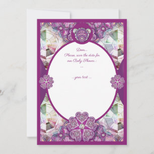 Rosace blå eller röd för baby&child inbjudningar