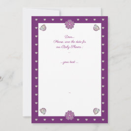 Rosace blå eller röd för baby&child inbjudningar