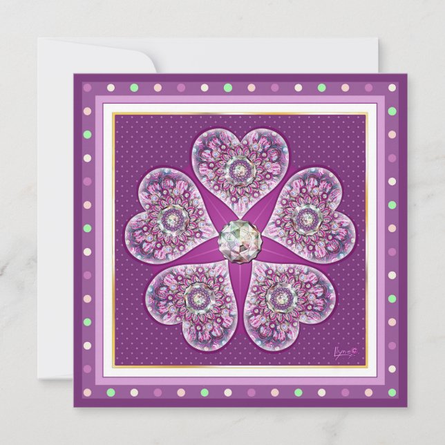 Rosace blå eller röd för baby&child julkort (Framsida)