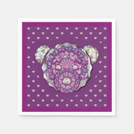 Rosace blå eller röd för baby&child pappersservett