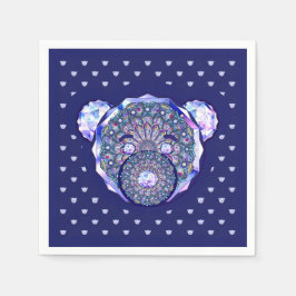 Rosace blå eller röd för baby&child pappersservett