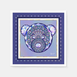 Rosace blå eller röd för baby&child pappersservett