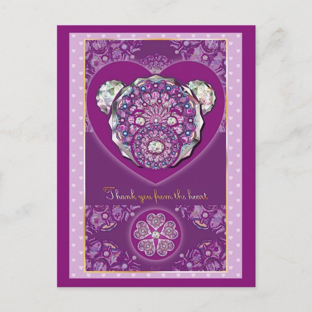 Rosace blå eller röd för baby&child vykort (Framsida)