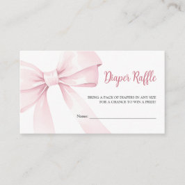 Rosafärgad baby shower blöja lotteri för flickor m tilläggskort