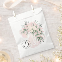 Rosafärgad båge Wisteria Bukett - Monogram