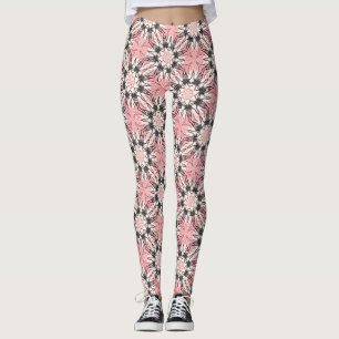 Rosafärgat blommönster leggings