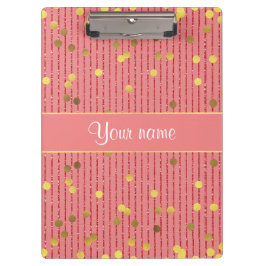 Rosaglitter görar randig guld- konfettiar