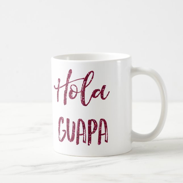 Rosaglitter Hola Guapa Kaffemugg (Höger)