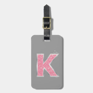 Rosaglitterbrev K Bagagebricka