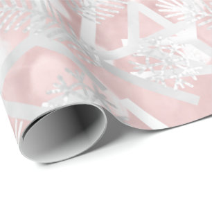 Rosaglitterjulgranen semestrar snöflingor presentpapper