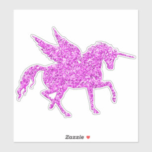 RosaglitterUnicorn Klistermärken