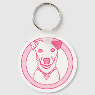 Rosahund Keychain Nyckelring