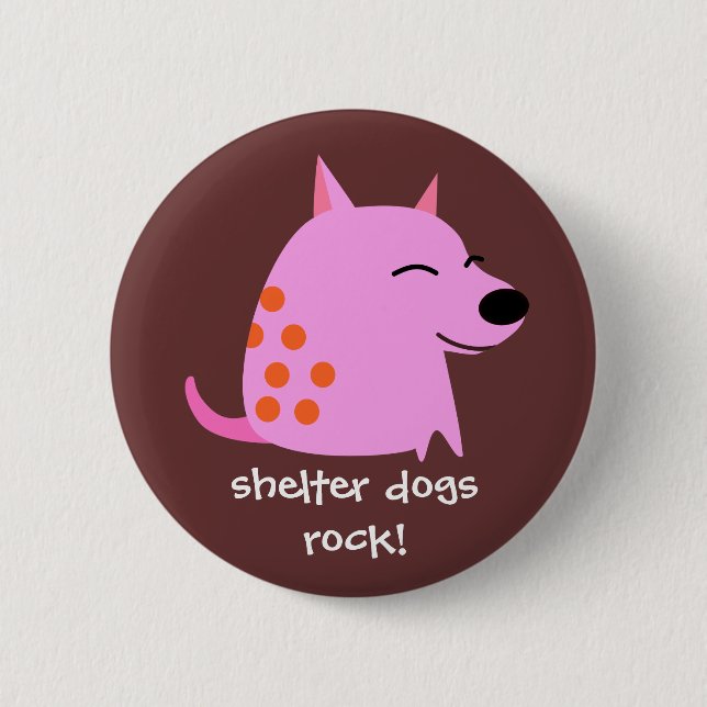 Rosahund - skyddhundsten knapp (Framsida)