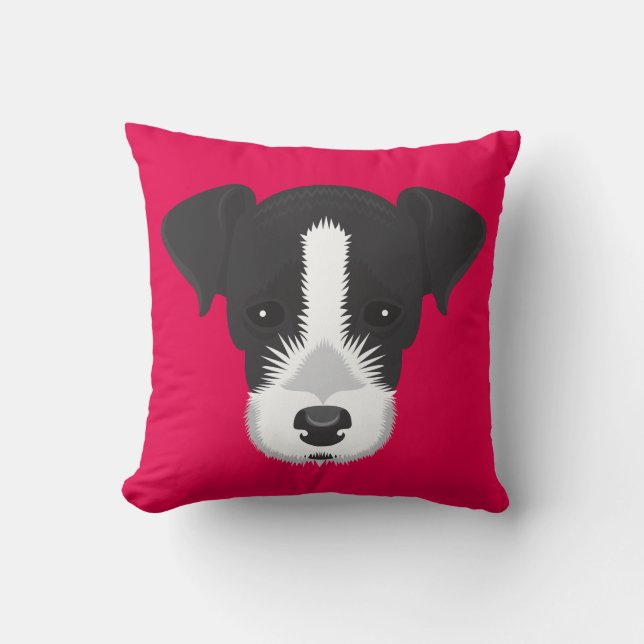 RosajackRussell Terrier Kudde (Framsida)