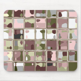 Rosakamouflagemultifärgad Mousepad Musmatta