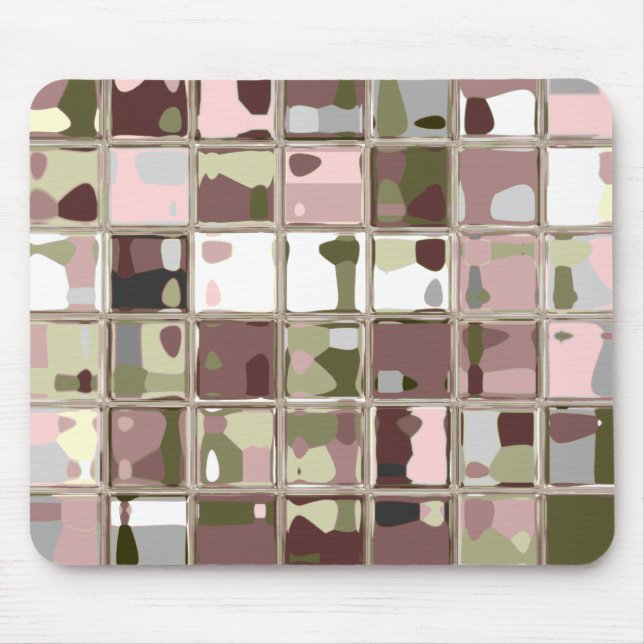 Rosakamouflagemultifärgad Mousepad Musmatta (Framsidan)