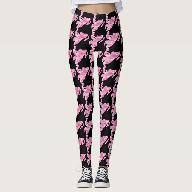 RosakamouflageSnowmobile Leggings (Framsida)
