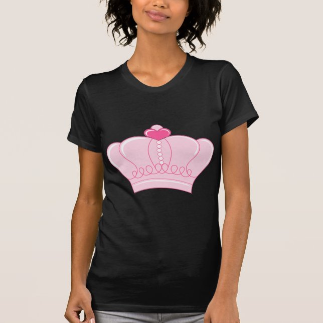 Rosakrona med hjärta t-shirt (Framsida)