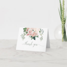 Rosaktig Blommig Hortensia Tacksamhetskort Tack Kort