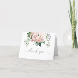 Rosaktig Blommig Hortensia Tacksamhetskort Tack Kort