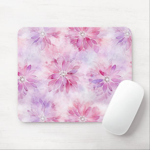 Rosaktig Pastell Rosa Chic Lavendel Blomma Musmatta