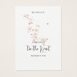 Rosaktig Rosa Akvarell Brudtjej Örhängeshållare Visitkort