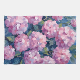 Rosaktiga Hydrangeor Blommig Kökshandduk