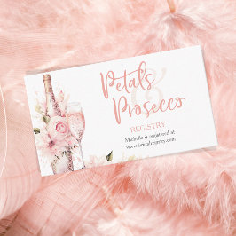 Rosaktiva akvarellblad och Prosecco-registret Tilläggskort