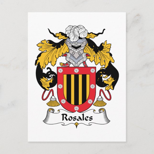 Rosales Family Crest Vykort (Framsida)