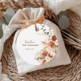 Rosalia's First Communion Boho Möhippa Gåvor Etiketter