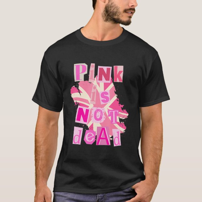 Rosan är inte död med rosa Förenade kungarikets fl T Shirt (Framsida)