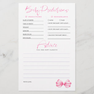 Rosan Baby Shower för Baby Predictions Advice