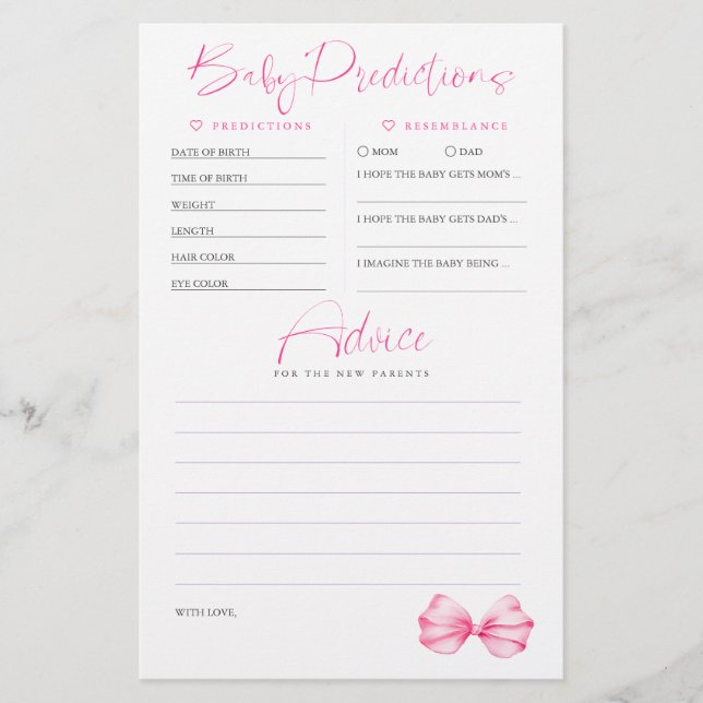 Rosan Baby Shower  för Baby Predictions Advice (Framsida)