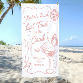 Rosan Bachelorette Helg Banner Last Toast Beach
