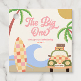 Rosan Big One Beach Surfa 1:a födelsedagen Party Gåvor Etiketter