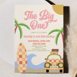 Rosan Big One Beach Surfa 1:a födelsedagen Party Inbjudningar
