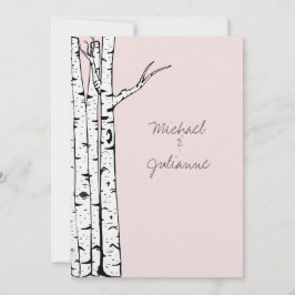  Rosan Birch Träd Bröllop Inbjudningar