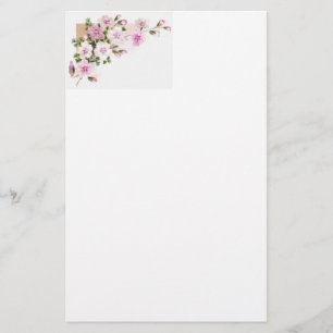Rosan blommar & kortet för FernsVictorianhandel Brevpapper