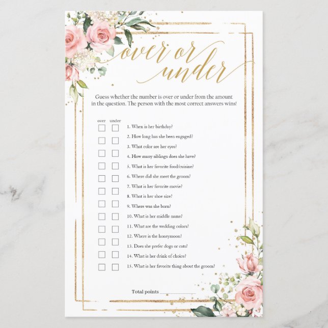  rosan blommigt guld ram över eller under vilt (Framsida)